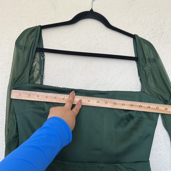 HOUSE‎ OF CB Ellica Emerald Green Midi Dress Size L NWOT $269 - Picture 12 of 12